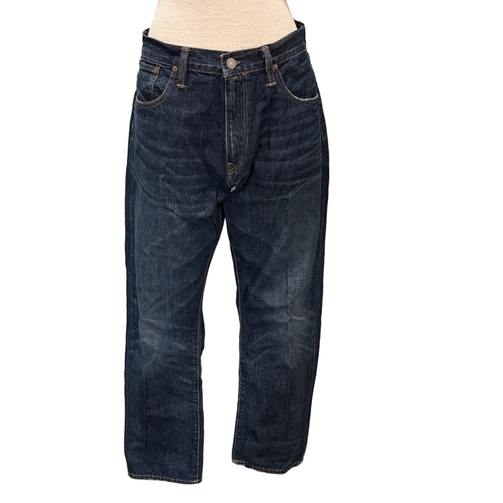Polo Ralph Lauren sz 35x30 Hampton straight dark denim jeans made in Mexico
